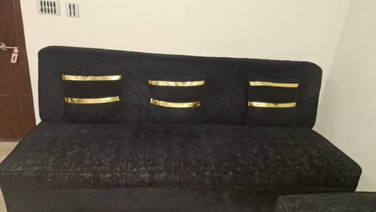 Velvet 7 seater sofa