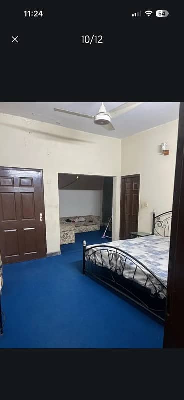 8 Marla Furnished 3 beds upper portion for family and femail jobians Near Allah hoo chowk