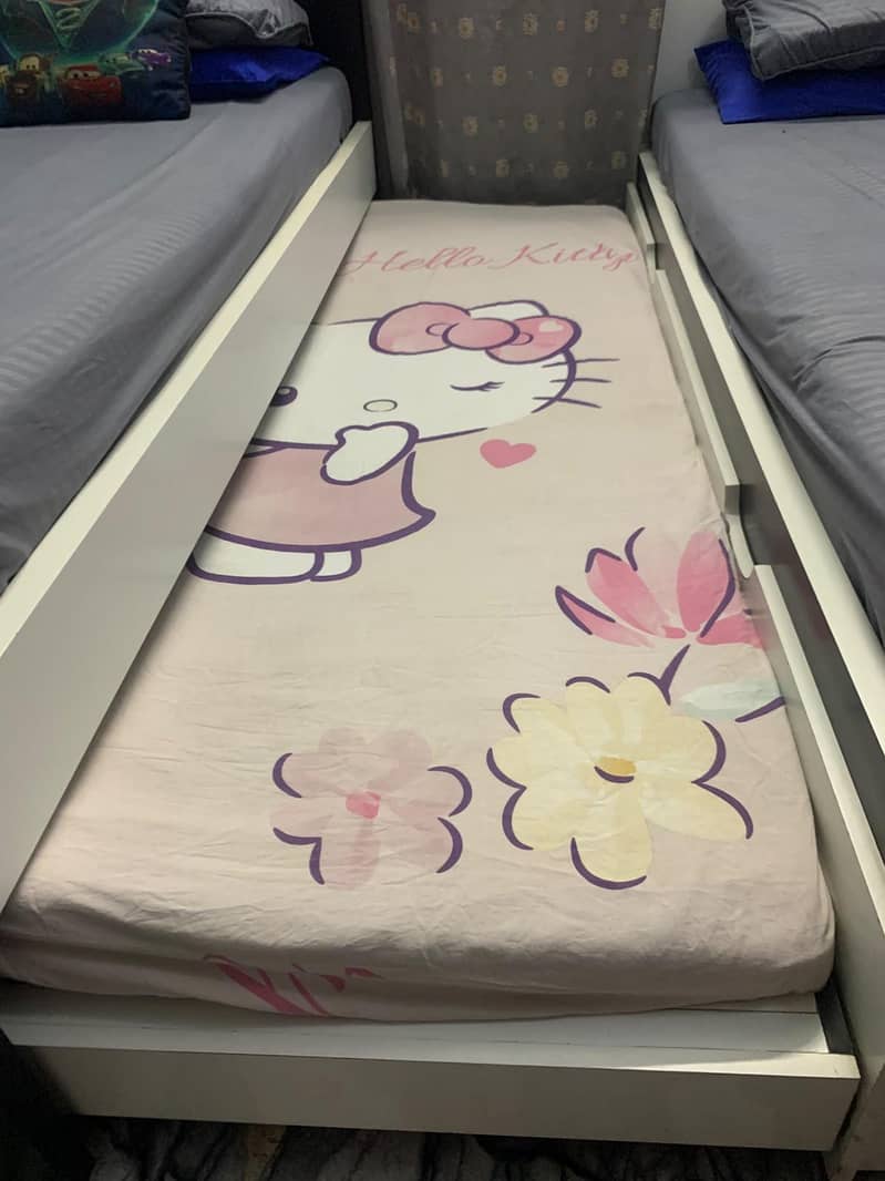 single bed with sliding bed 2