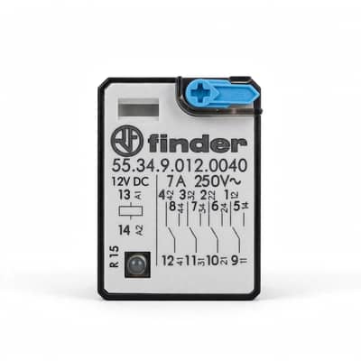 Finder Relay Original Italy 55.34 12V DC 7A - For PLC/ATS Panel