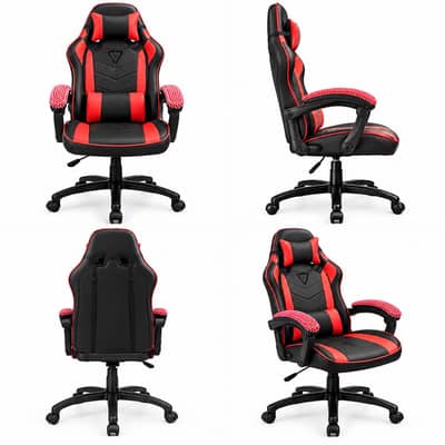 Premium Gaming Chair – Red & Black Ergonomic Computer
