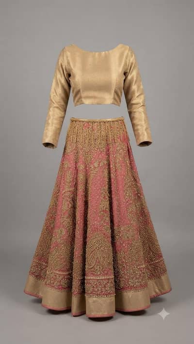 lehnga choli hand embroidery