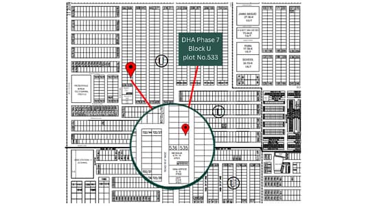 Premium 1 Kanal Residential Plot No. 533 for Sale in Block U, DHA Phase 7 Lahore