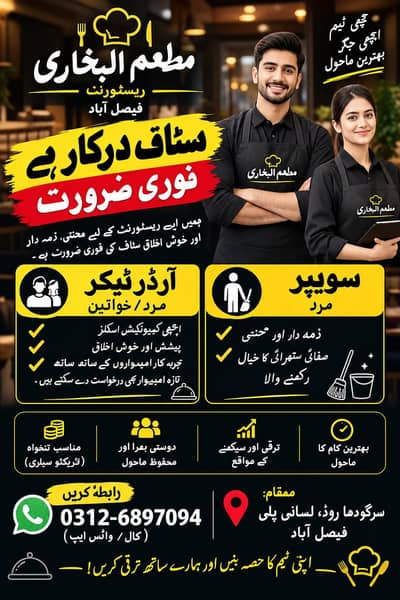 Order Taker Male Required – Faisalabad