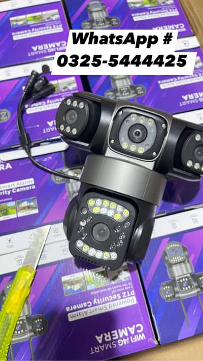 Triple Lens WiFi Ptz smart Outdoor CCTV Camera