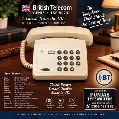 Beautiful Smart British push button ringer phone 0300-4331882