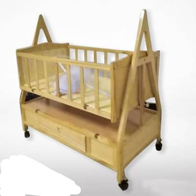 Solid Wooden Baby Cot (1 Year Used)