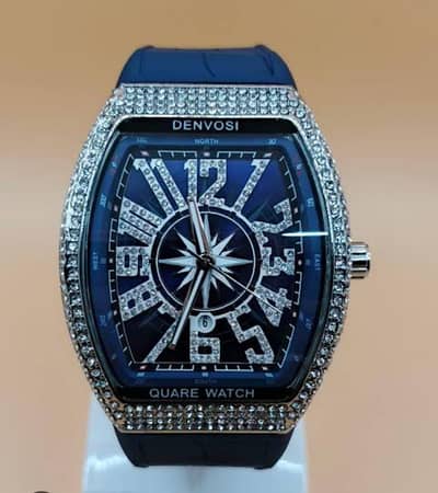 FM Wrist Watch Diamond Blue