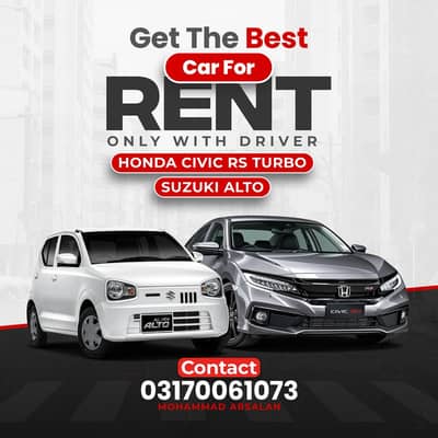 civic x turbo & Alto with driver only