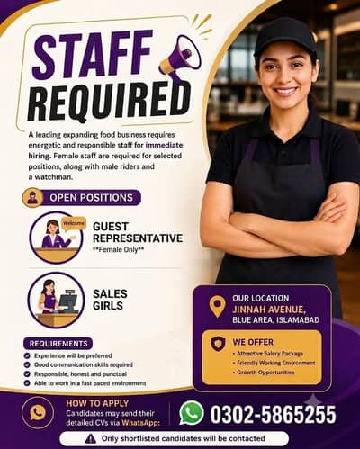 Female Staff Required | Female | Jobs | Islamabad