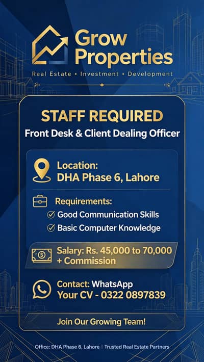 Female staff required