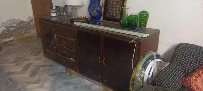 big storage table plus wardrobe