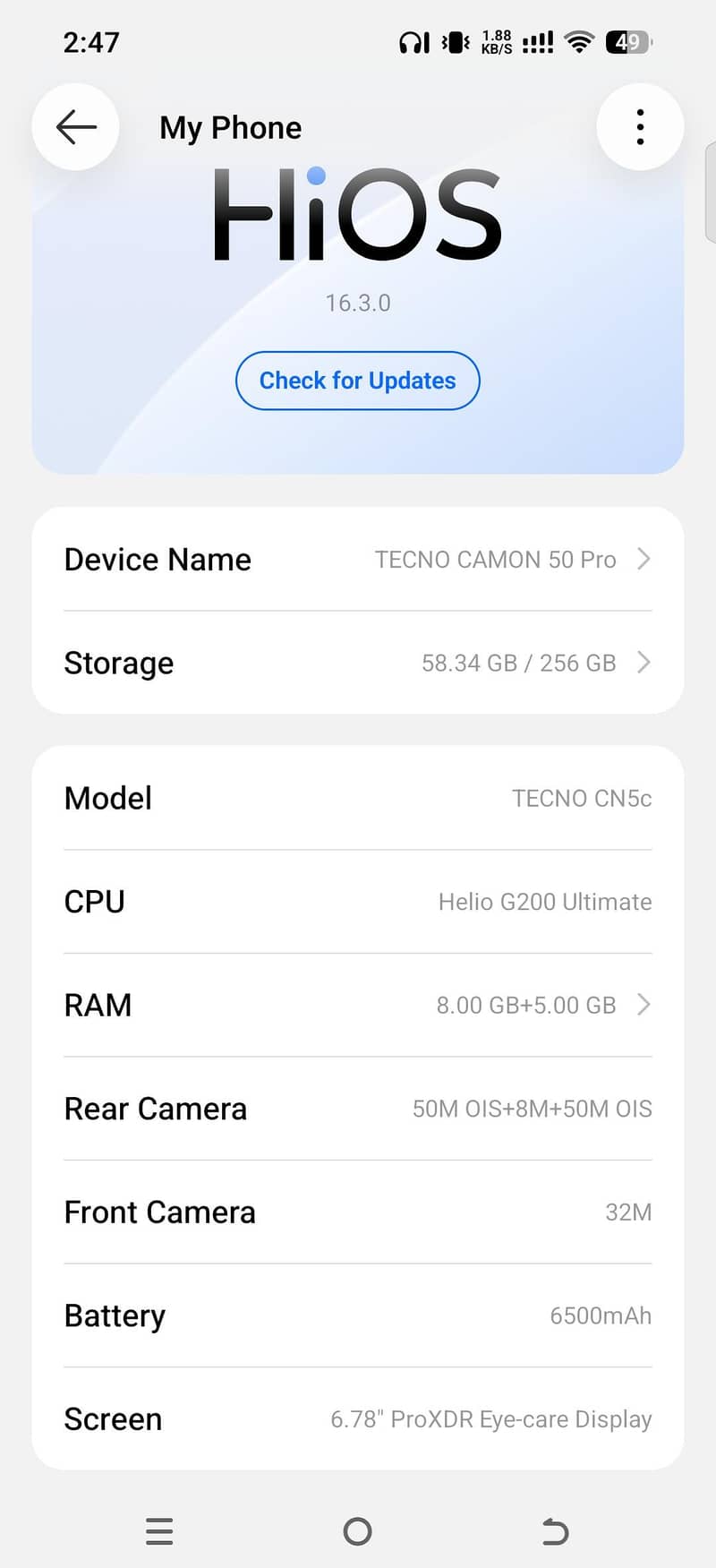 Tecno CAMON 50 pro 0