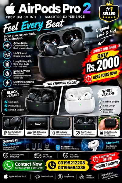 **AIRPODS PRO 2 — LIMITED TIME DEAL! **