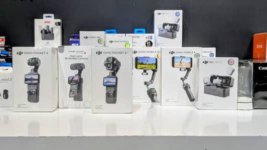 DJI Osmo Pocket , Osmo Mobile, Osmo Action 6, Osmo 360, Insta360 Luna