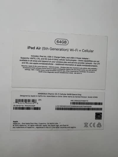 Ipad 5th genertaion 64 GB