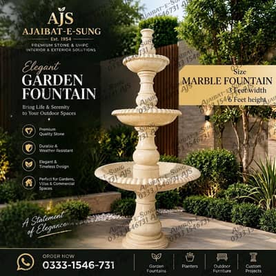Luxury Marble Fountain /2,3,4-Tier Stone Water Fountain/ HandCrafted /