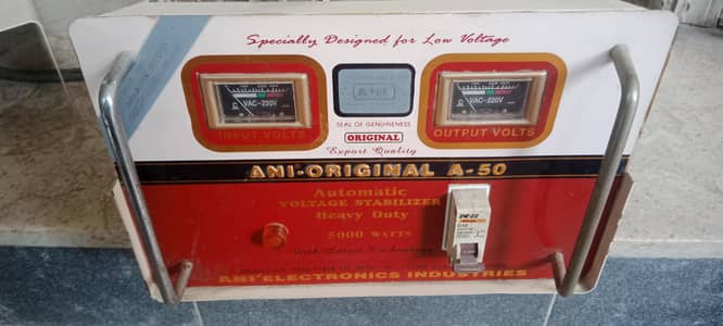ANI-Original (A-50) heavy-duty automatic voltage 5000 watt stabilizer.