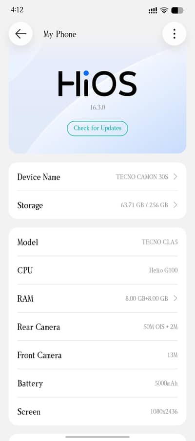Tecno CAMON 30S