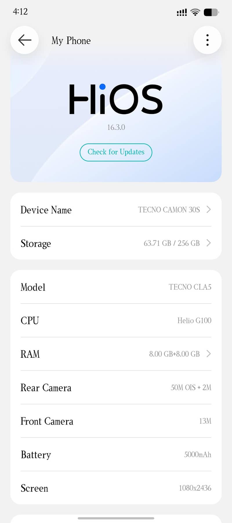 Tecno CAMON 30S 0
