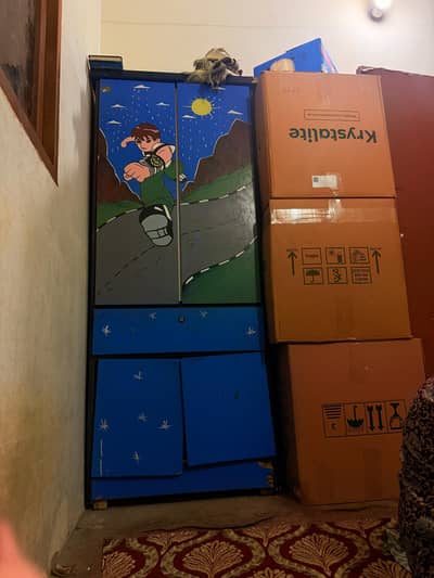 Wooden Kids Ben 10 Wardrobe / Almirah for Sale