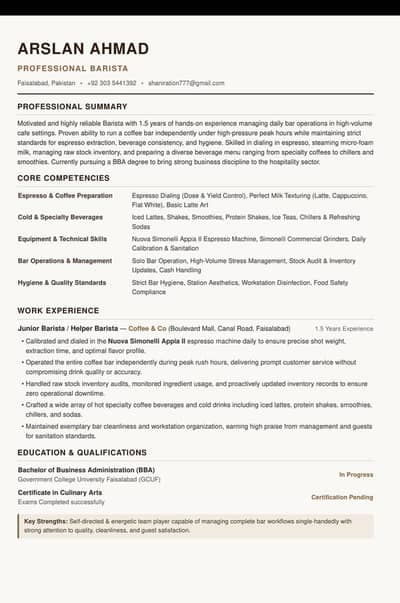Junior Barista
