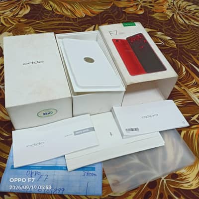 OPPO F7 Box Available New Condition original panel No open No repair