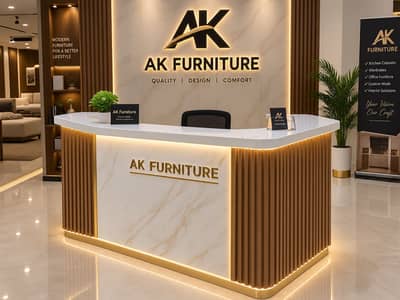 Modern Reception Table Making | Custom Made Office Counter 03298162759