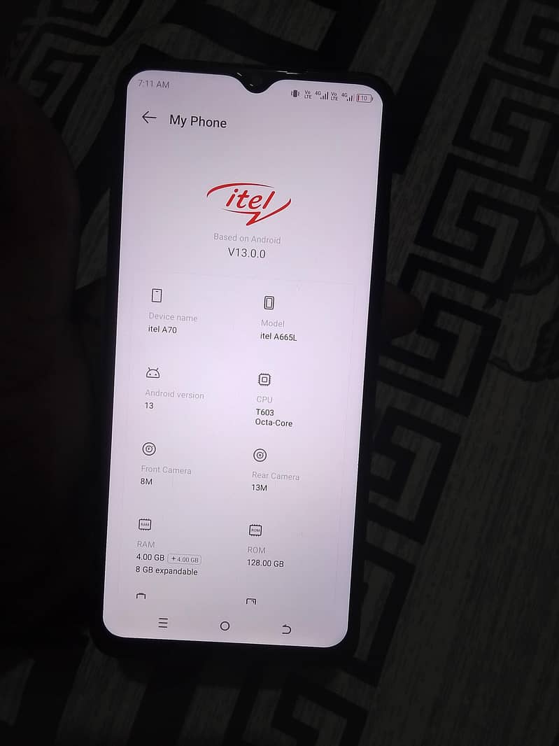 Itel A70 8
