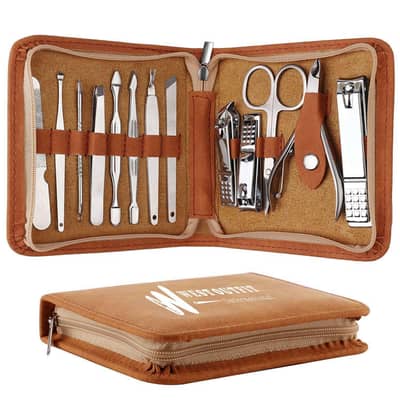 west outfit 13 in 1 manicure nail kit soft leather pouch professional