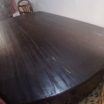 Dining table and chair (wooden)
