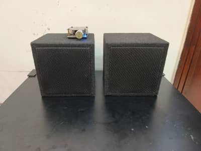 3" Hi Fi Cube speakers with Amplifier ZK 502L Mini Stereo system