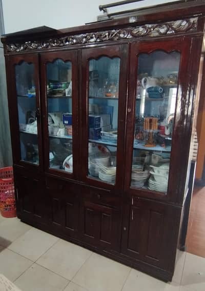 Crockery Showcase and Iron Stand in 9/10 Condition for Sale