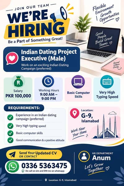 Hiring males for job