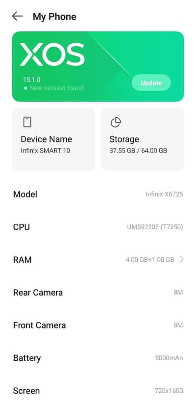 Infinix Smart 10 4×64