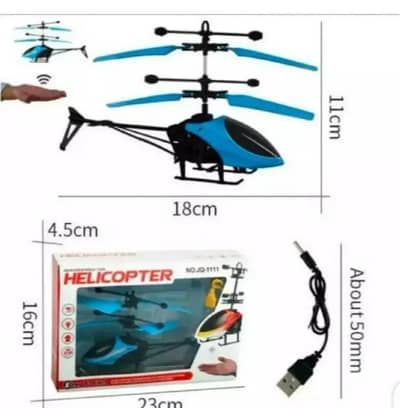 Sensor-Controlled Helicopter Toy for Kids_Black Blue