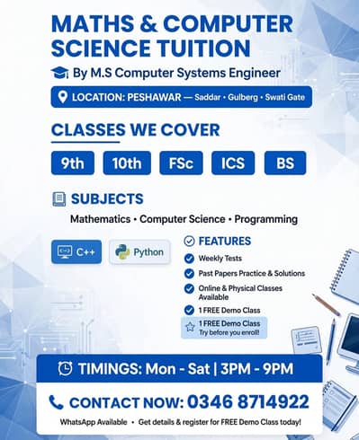 Maths and computer science tutor available