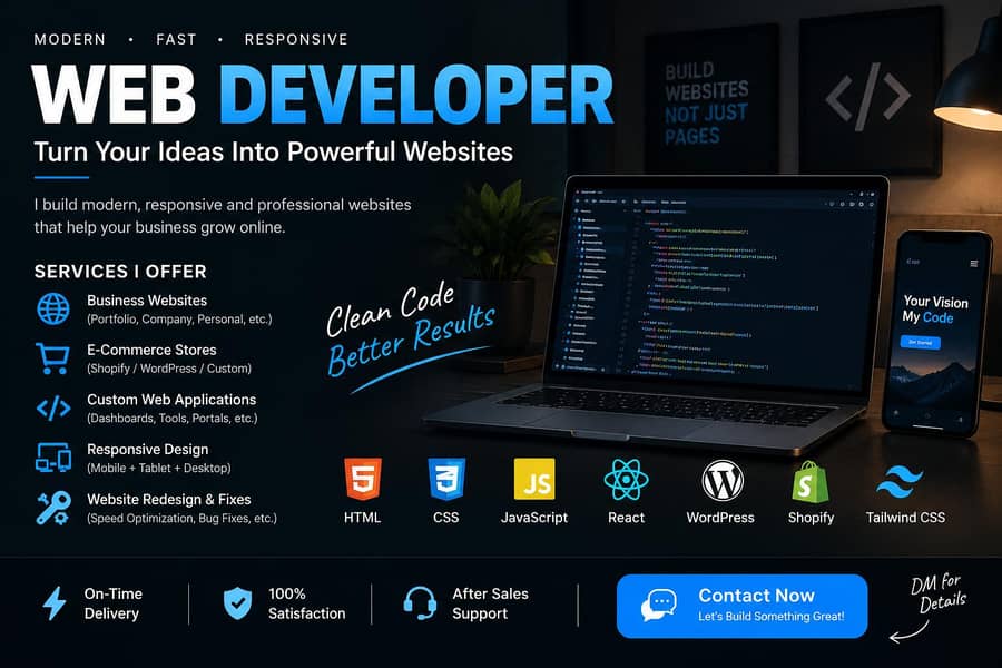 Professional Web Developer | Modern Website Design & Development 0