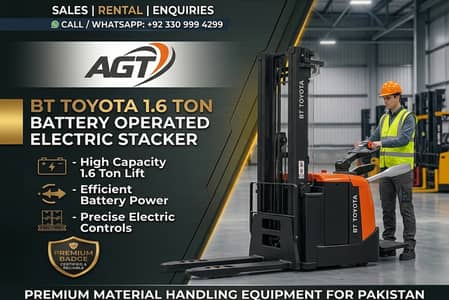 BT Toyota 1.6 Ton Battery Operated, Electric Stacker | 03309994299