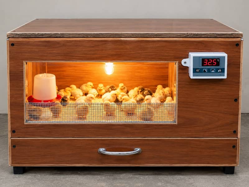 Automatic Chick Brooder 2×2.5×1.5 ft | Digital Temperature Control 0