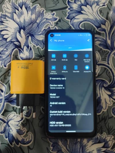 Tecno CAMON 15 with Fast Charger Pta approved