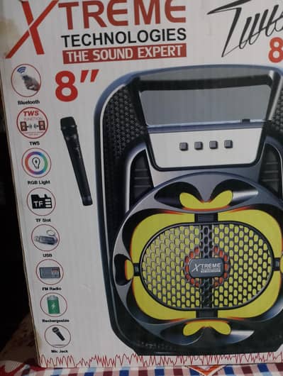 X Treme 8 inch  Bluetooth speaker With Mike 03281180866