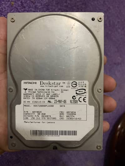 HITACHI Hard Drive 80 GB HDD