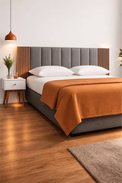 poshish bed/bed side tables/home furniture/single bed/pure wood bed