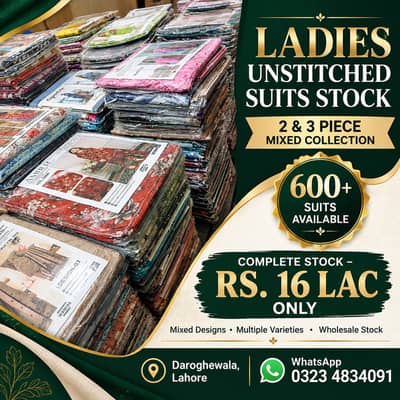 Ladies Unstitched Suits Business Setup For Sale | Lahore