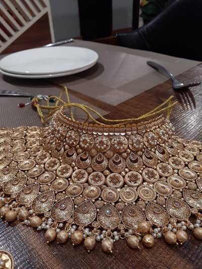 Heavy Gold Plated Bridal Set For Sale