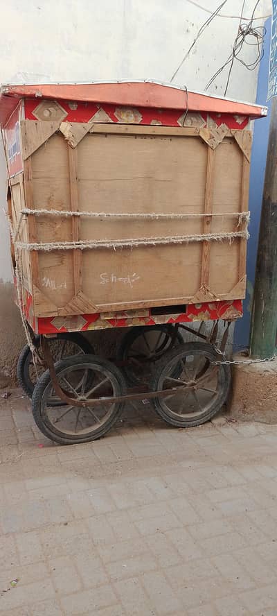 Wooden Cabin Type Pan & Cigarette Cart / Thela for Sale