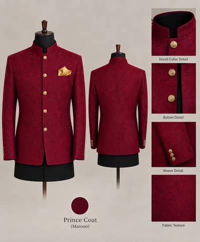 Mahroon color Prince Coat.