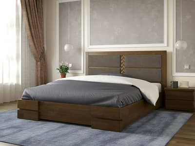 king size bed/poshish bed/home furniture/side tables/wooden bed set