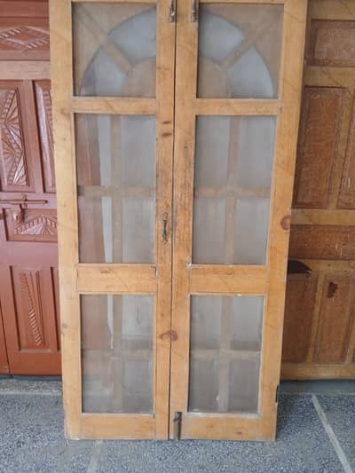 Solid Wood Net/Mesh Double Door (Jaali Wala Darwaza) – 41" x 81"